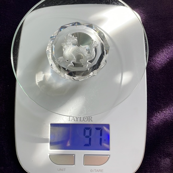 Art Crystal/Glass Heavy Dragon Paper weight.  97g. - Picture 5 of 5